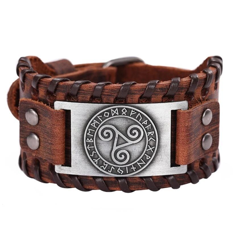 Bracelet de Force Celtique en Cuir - Mon Bracelet Homme