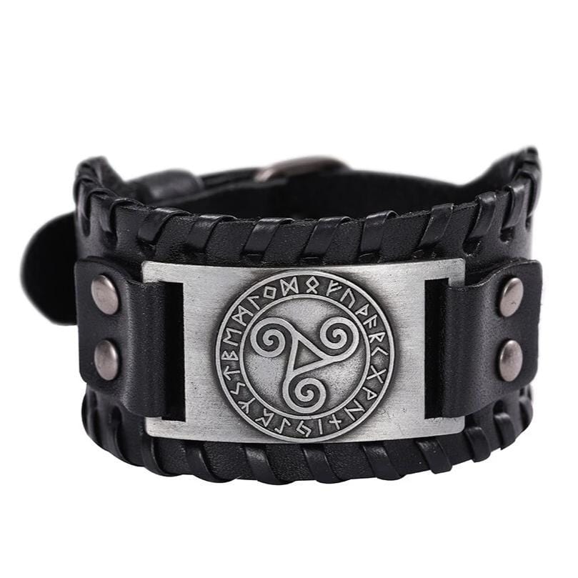 Bracelet de Force Celtique en Cuir - Mon Bracelet Homme