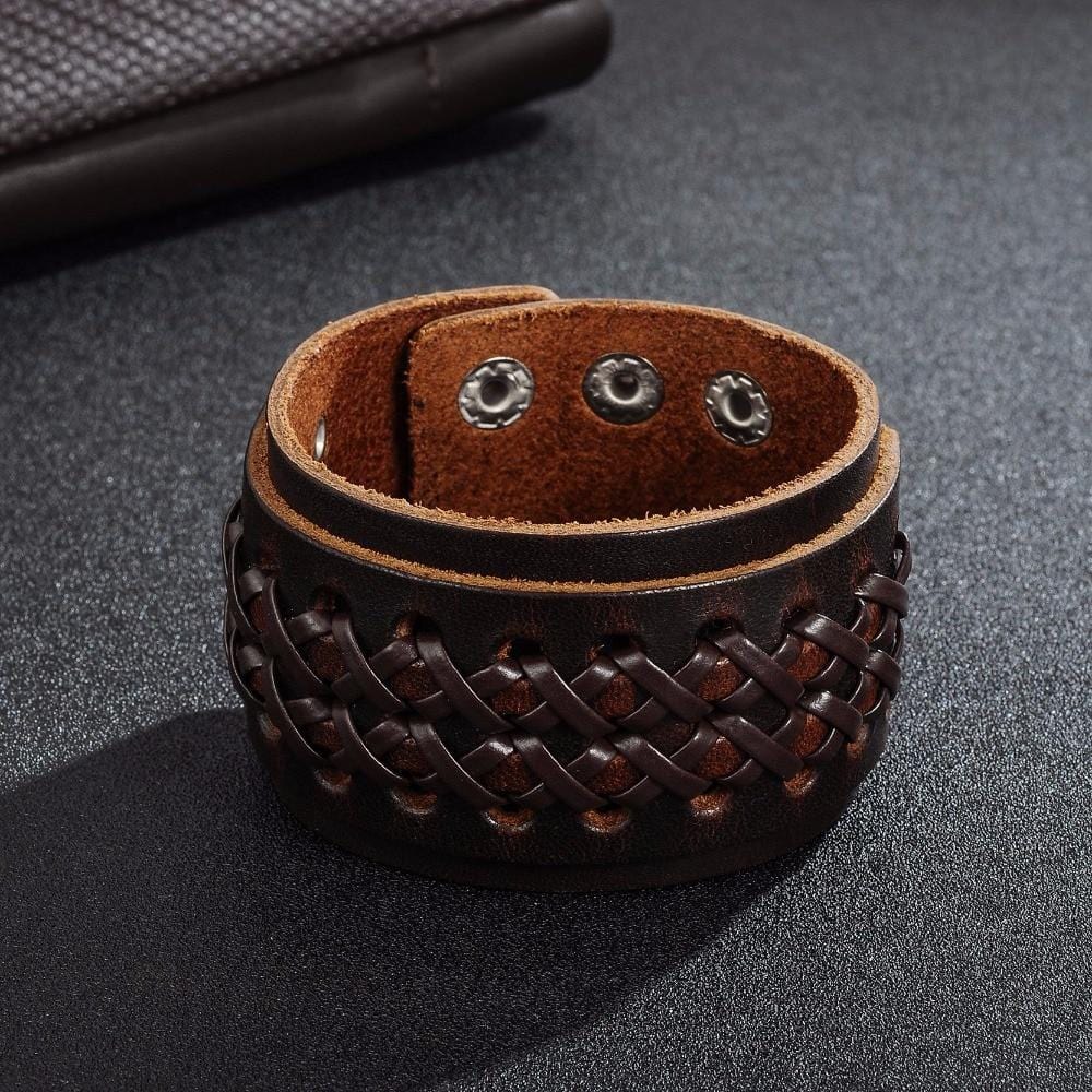 Bracelet de Force Confortable en Cuir - Mon Bracelet Homme