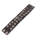Bracelet de Force Crâne et Etoile en Cuir - Mon Bracelet Homme