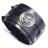 Bracelet de Force Crâne Punk en Cuir - Mon Bracelet Homme
