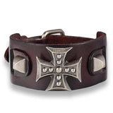 Bracelet de Force Croix de Malte avec Relief - Mon Bracelet Homme