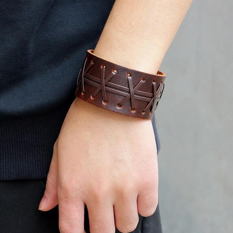 Bracelet de Force Cuir de Vache - Mon Bracelet Homme