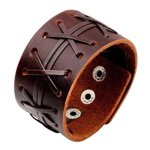 Bracelet de Force Cuir de Vache - Mon Bracelet Homme