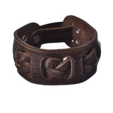 Bracelet de Force Cuir Tressé Large
