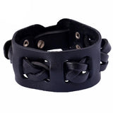 Bracelet de Force Cuir Tressé Large - Mon Bracelet Homme