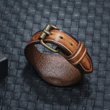 Bracelet de Force Design Ancien en Cuir - Mon Bracelet Homme