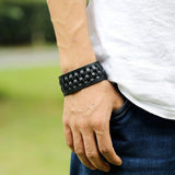 Bracelet de Force Design Moderne en Cuir - Mon Bracelet Homme