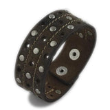 Bracelet de Force Double Couture en Cuir