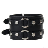 Bracelet de Force en Cuir Double Anneau - Mon Bracelet Homme