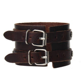 Bracelet de Force en Cuir Double Anneau - Mon Bracelet Homme