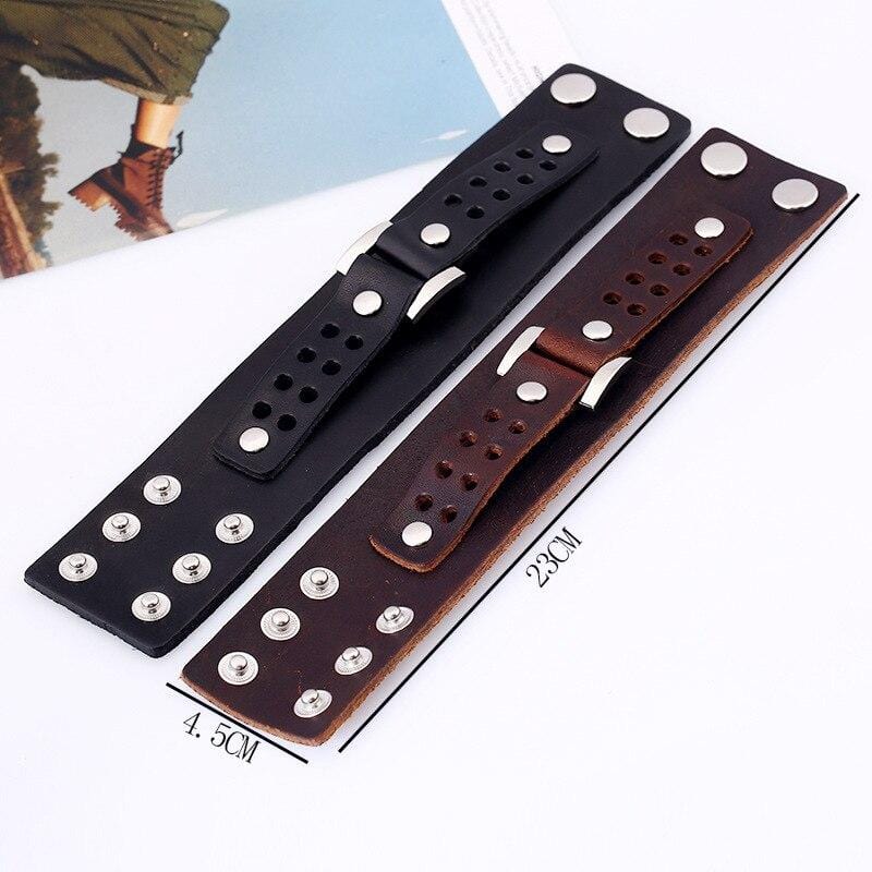 Bracelet de Force en Cuir pour Poignet - Mon Bracelet Homme