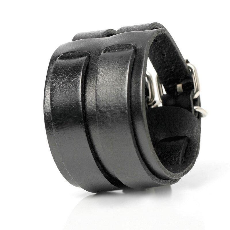 Bracelet de Force Fermeture Par Sangle en Cuir - Mon Bracelet Homme