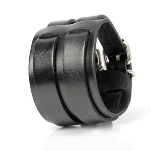 Bracelet de Force Fermeture Par Sangle en Cuir - Mon Bracelet Homme