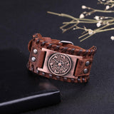 Bracelet de force Hache Viking en Cuir - Mon Bracelet Homme
