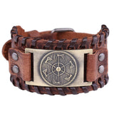Bracelet de force Hache Viking en Cuir - Mon Bracelet Homme