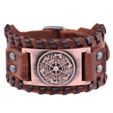 Bracelet de force Hache Viking en Cuir - Mon Bracelet Homme