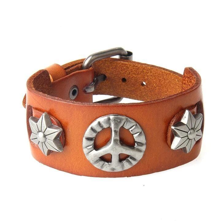 Bracelet de force Hippie en Cuir Homme - Mon Bracelet Homme