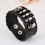 Bracelet de Force Homme Balle Pistolet en Cuir - Mon Bracelet Homme