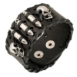 Bracelet de Force Homme Balle Pistolet en Cuir - Mon Bracelet Homme