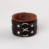 Bracelet de Force Homme Boutons-Pression en Cuir - Mon Bracelet Homme