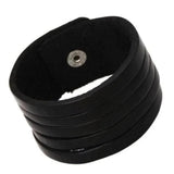 Bracelet de Force Homme cinq lanières en Cuir