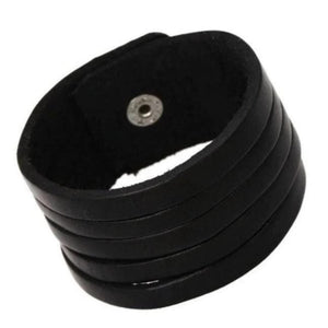 Bracelet de Force Homme cinq lanières en Cuir - Mon Bracelet Homme