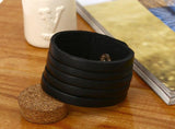 Bracelet de Force Homme cinq lanières en Cuir - Mon Bracelet Homme
