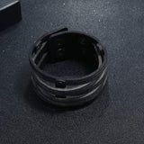Bracelet de Force Homme Cuir Noir Réglable - Mon Bracelet Homme