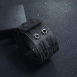 Bracelet de Force Homme Cuir Noir Réglable - Mon Bracelet Homme