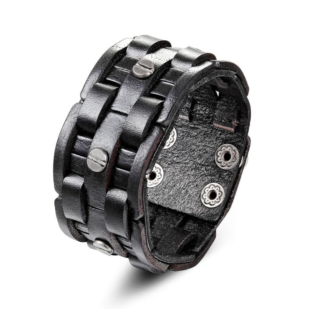 Bracelet de Force Homme Design Moderne en Cuir - Mon Bracelet Homme