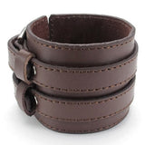 Bracelet de Force Homme Double Sangles en Cuir - Mon Bracelet Homme