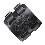 Bracelet de Force Homme Dragon Noir en Cuir
