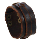 Bracelet de Force Homme Effet Vieilli en Cuir