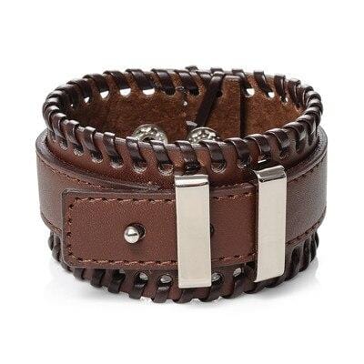 Bracelet de Force Homme en Cuir Ajustable - Mon Bracelet Homme