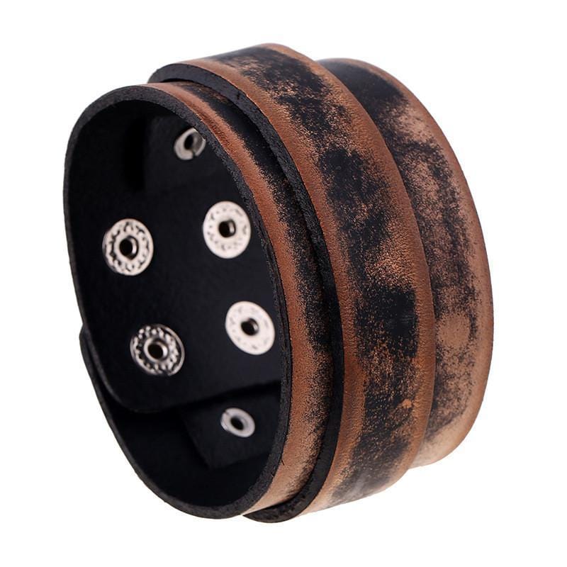 Bracelet de Force Homme en Cuir Vintage - Mon Bracelet Homme