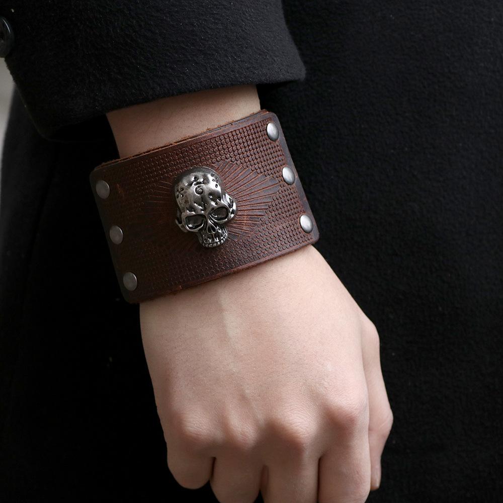 Bracelet de Force Homme Large en Cuir - Mon Bracelet Homme
