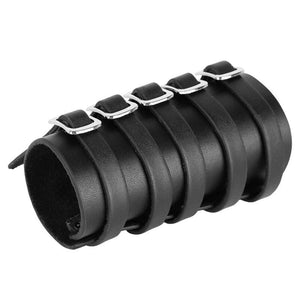 Bracelet de Force Homme Manchette Noir en Cuir - Mon Bracelet Homme