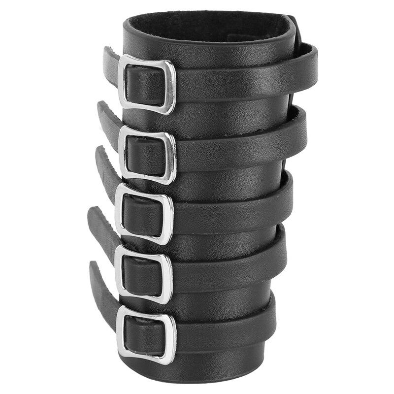 Bracelet de Force Homme Manchette Noir en Cuir - Mon Bracelet Homme