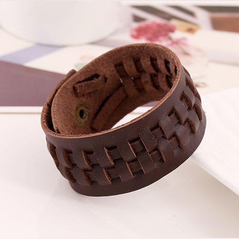 Bracelet de Force Homme Marron Vintage en Cuir - Mon Bracelet Homme