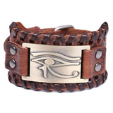Bracelet de Force Homme Oeil d'Horus en Cuir - Mon Bracelet Homme