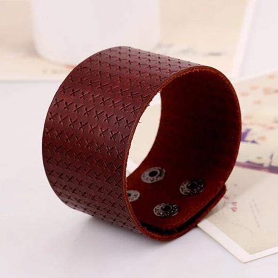Bracelet de Force Homme Petites Croix en Cuir - Mon Bracelet Homme