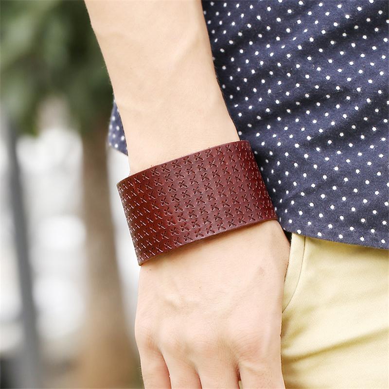 Bracelet de Force Homme Petites Croix en Cuir - Mon Bracelet Homme