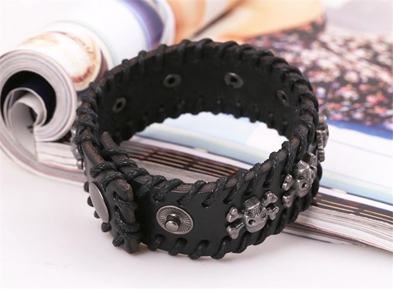 Bracelet de Force Homme Pirate Tête de Mort - Mon Bracelet Homme