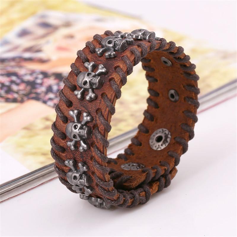 Bracelet de Force Homme Pirate Tête de Mort - Mon Bracelet Homme
