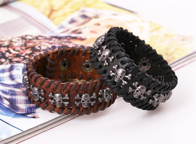 Bracelet de Force Homme Pirate Tête de Mort - Mon Bracelet Homme