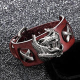Bracelet de Force Homme pour Biker Marron en Cuir - Mon Bracelet Homme