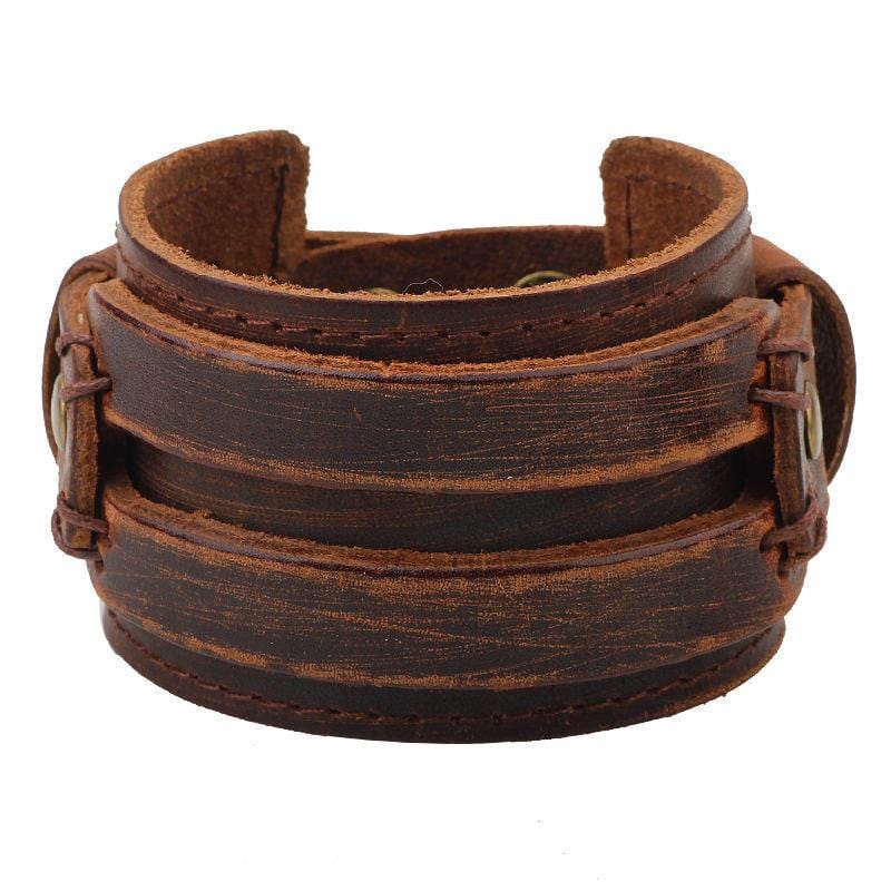 Bracelet de Force Homme pour Punk en Cuir - Mon Bracelet Homme