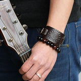 Bracelet de Force Homme Vintage en Cuir - Mon Bracelet Homme