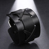 Bracelet de Force Lacet Punk en Cuir - Mon Bracelet Homme